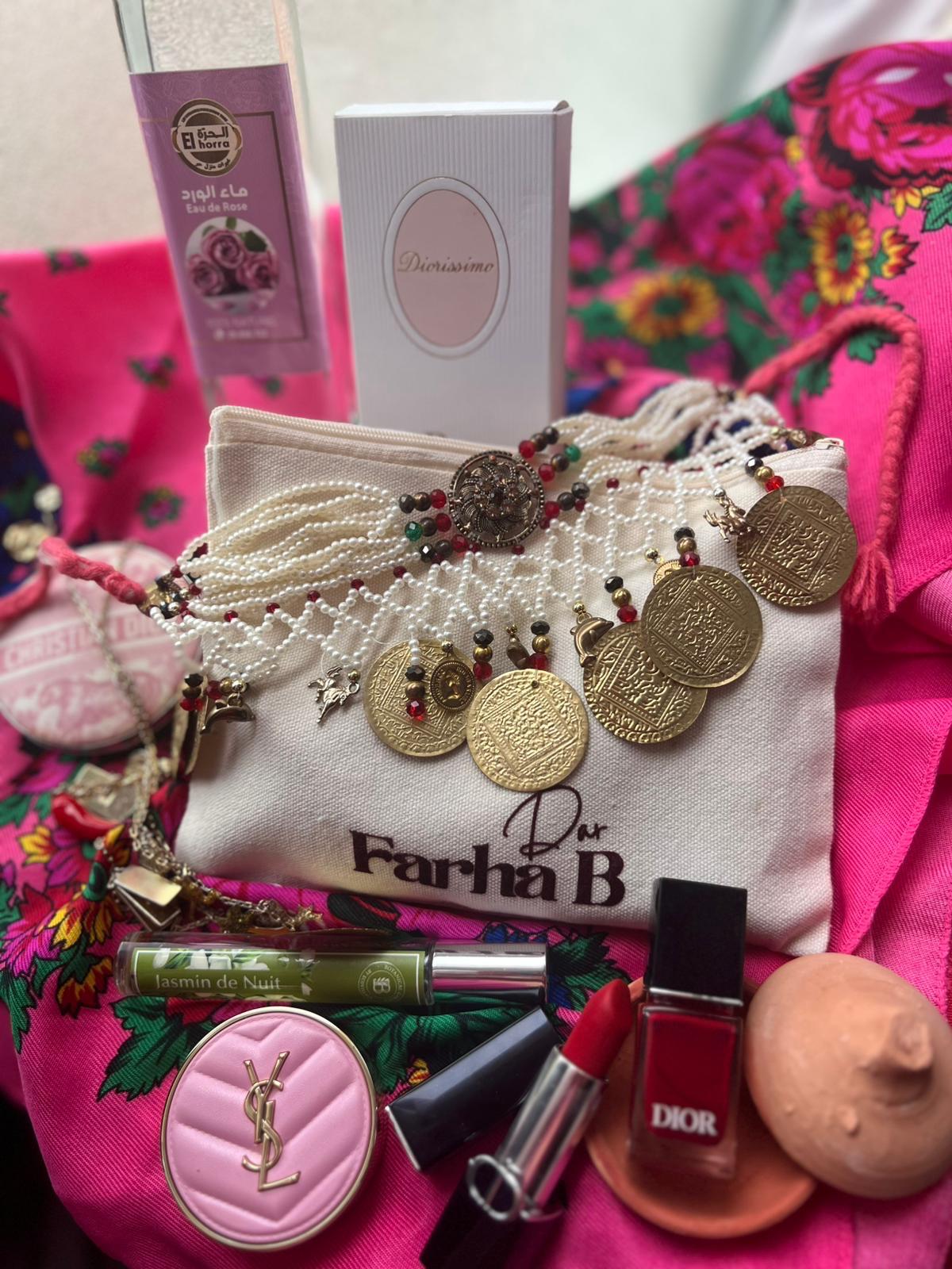 Trousse en toile écrue Dar Farha B