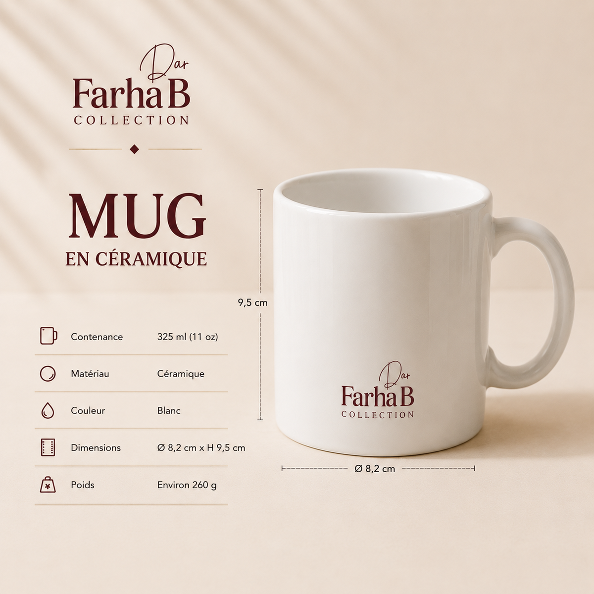 Commun | Dimensions du mug