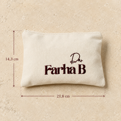 Trousse en toile écrue Dar Farha B
