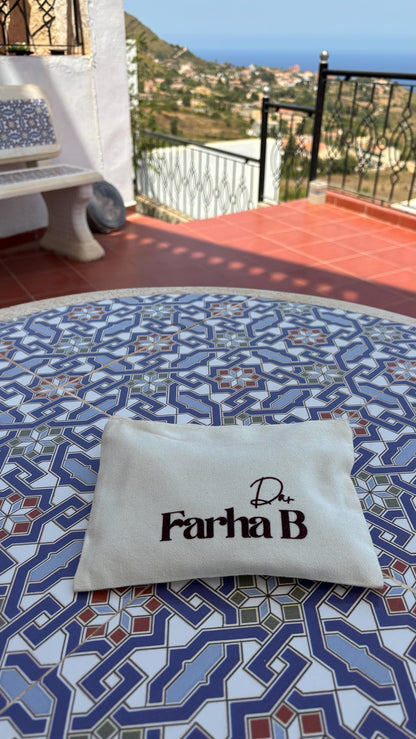 Trousse en toile écrue Dar Farha B