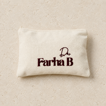 Trousse en toile écrue Dar Farha B